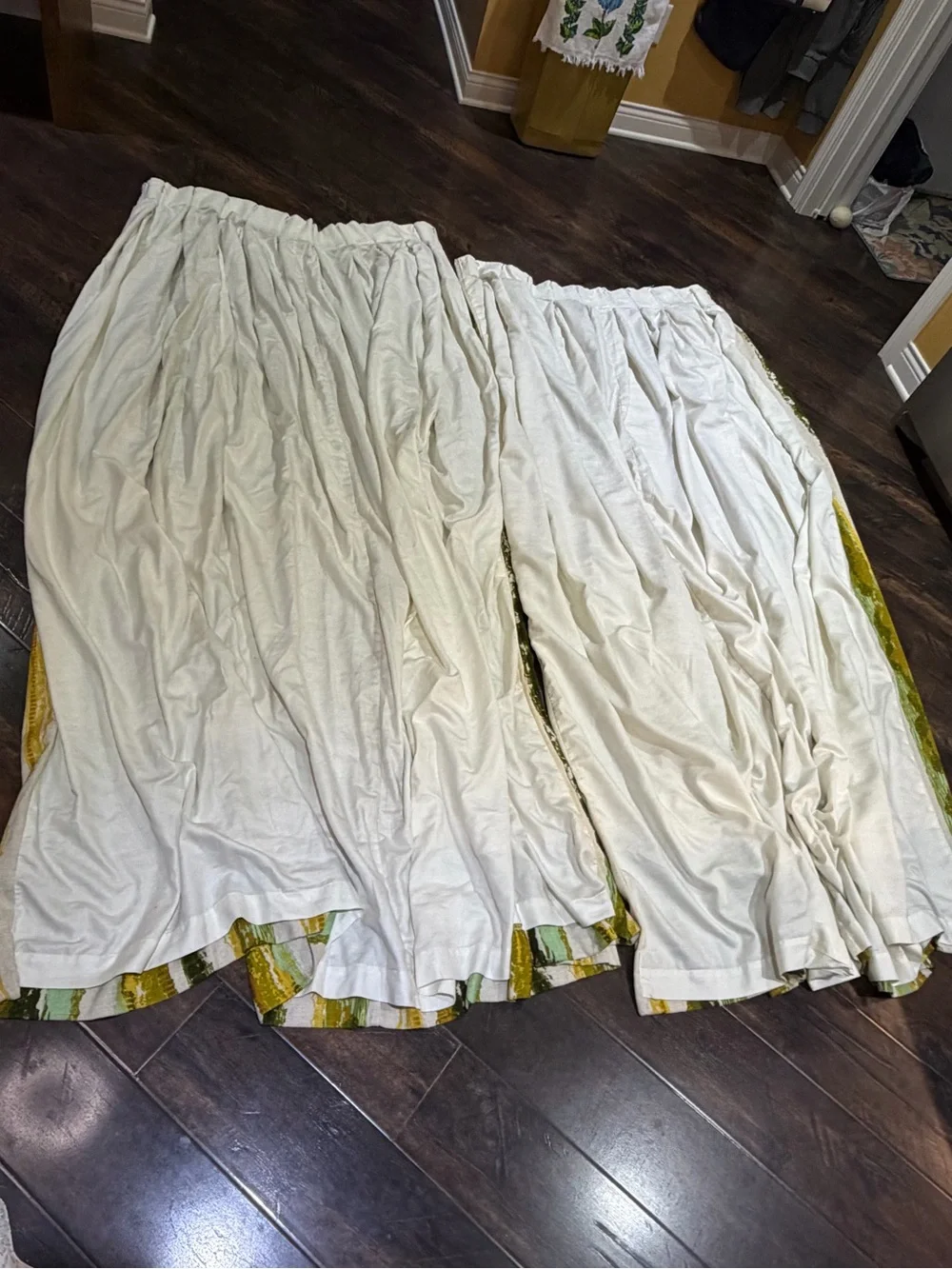 Pleated Abstract Stripe Curtain Panels